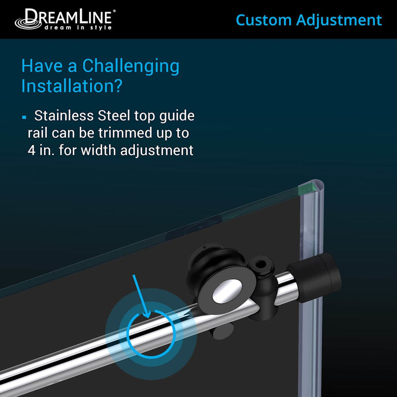 Enigma-X 76" High x 61" Wide x 34-1/2" Deep Sliding Frameless Shower Enclosure with Clear Glass - image 3