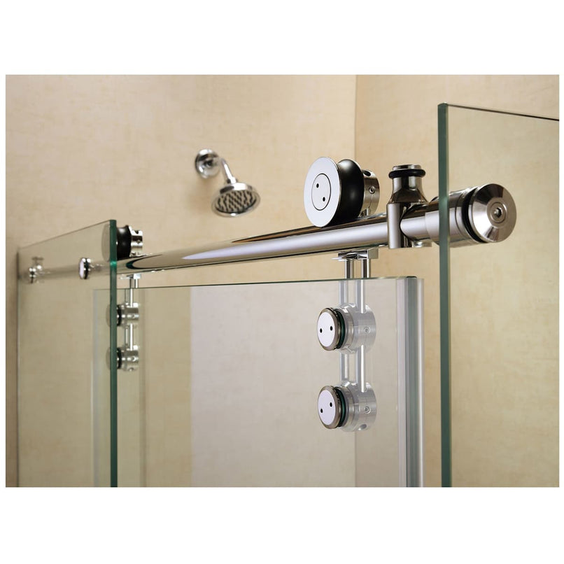 Enigma-Z 76" High x 61" Wide x 34-1/2" Deep Sliding Frameless Shower Enclosure with Clear Glass - image 3