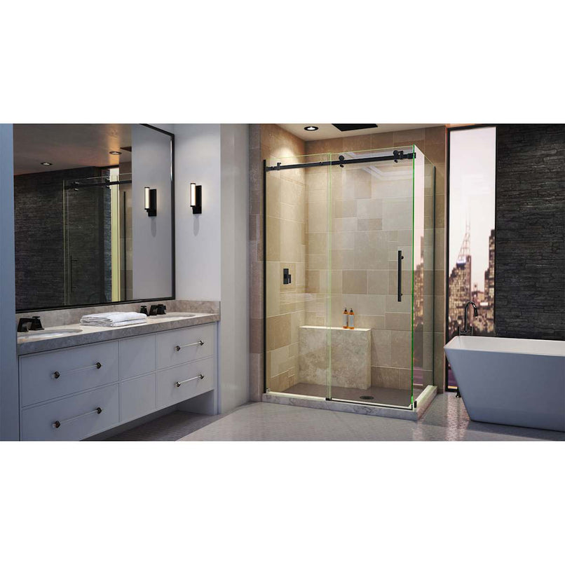 Enigma Air 76" High x 48-3/8" Wide x 34-3/4" Deep Sliding Frameless Shower Enclosure with Clear Glass - image 15