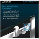 Enigma Air 76" High x 48-3/8" Wide x 34-3/4" Deep Sliding Frameless Shower Enclosure with Clear Glass - image 2