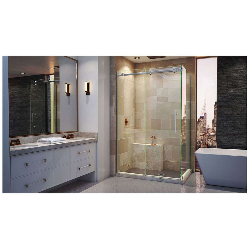 Enigma Air 76" High x 48-3/8" Wide x 34-3/4" Deep Sliding Frameless Shower Enclosure with Clear Glass - image 4