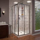Cornerview 72" High x 34-1/2" Wide x 34-1/2" Deep Sliding Framed Shower Enclosure with Clear Glass - image 1