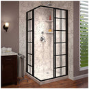 French Corner 72" High x 34-1/2" Wide x 34-1/2" Deep Sliding Framed Shower Enclosure with Clear Glass - image 7