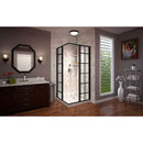 French Corner 72" High x 40-7/16" Wide x 40-7/16" Deep Sliding Framed Shower Enclosure with Patterned Glass - image 8