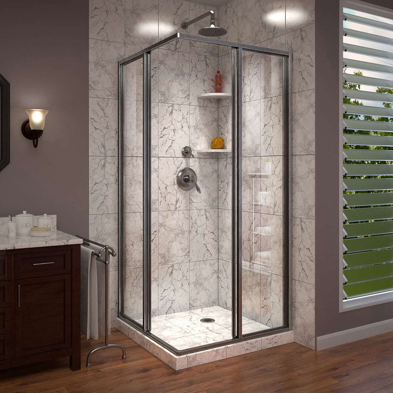 Cornerview 72" High x 40-7/16" Wide x 40-7/16" Deep Sliding Framed Shower Enclosure with Clear Glass - image 11