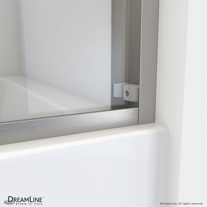 Essence-H 60" High x 56, 57, 58, 59, 60" Wide Bypass Semi Frameless Tub Door - image 5