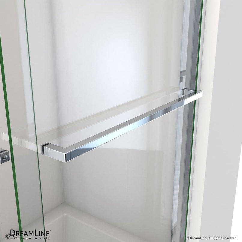 Essence-H 60" High x 56, 57, 58, 59, 60" Wide Bypass Semi Frameless Tub Door - image 8
