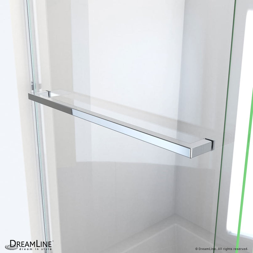 Essence 60" High x 56, 57, 58, 59, 60" Wide Bypass Frameless Tub Door - image 9