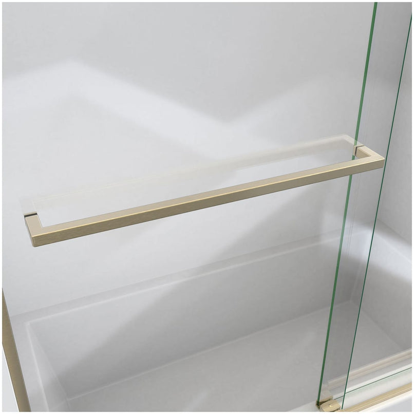 Sapphire-V 62" High x 60" Wide Bypass Semi Frameless Tub Door with Clear Glass - image 11