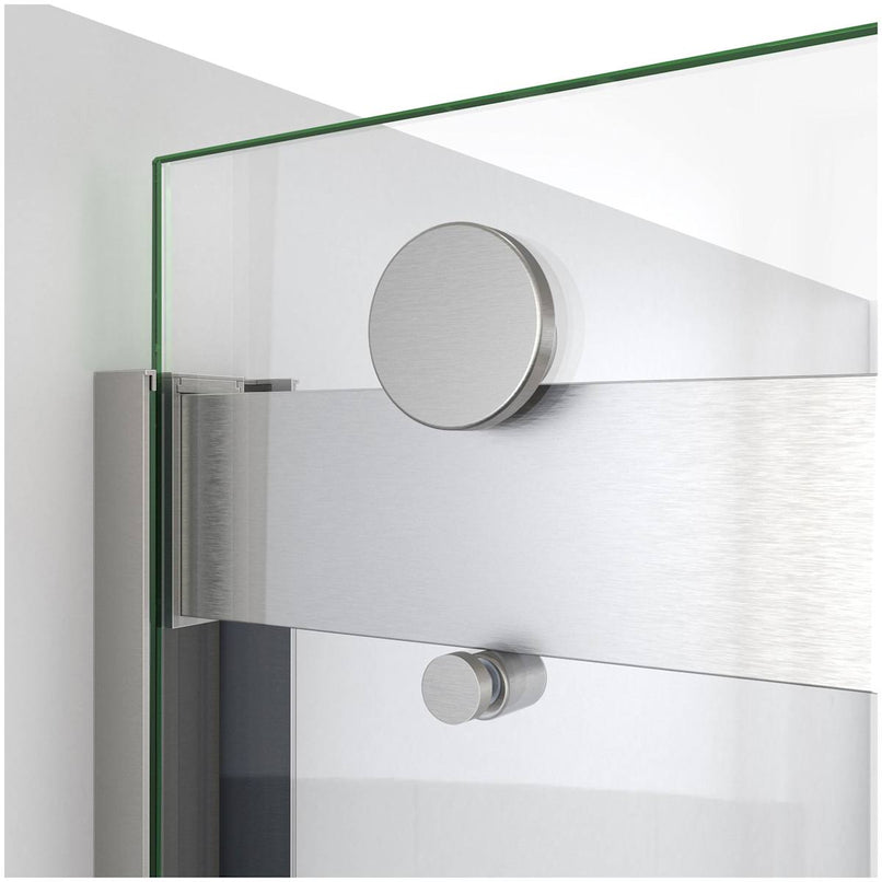 Sapphire-V 62" High x 60" Wide Bypass Semi Frameless Tub Door with Clear Glass - image 16