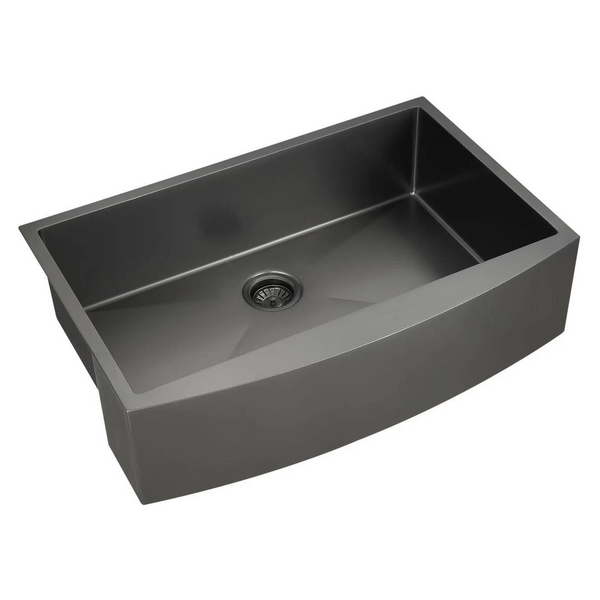33 in. Farmhouse Stainless Steel Kitchen Sink AP3322S-RK-BK