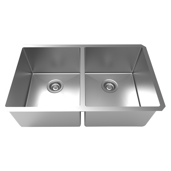 Undermount Double Bowl Square Stainless Steel Kitchen Sink RR3219D