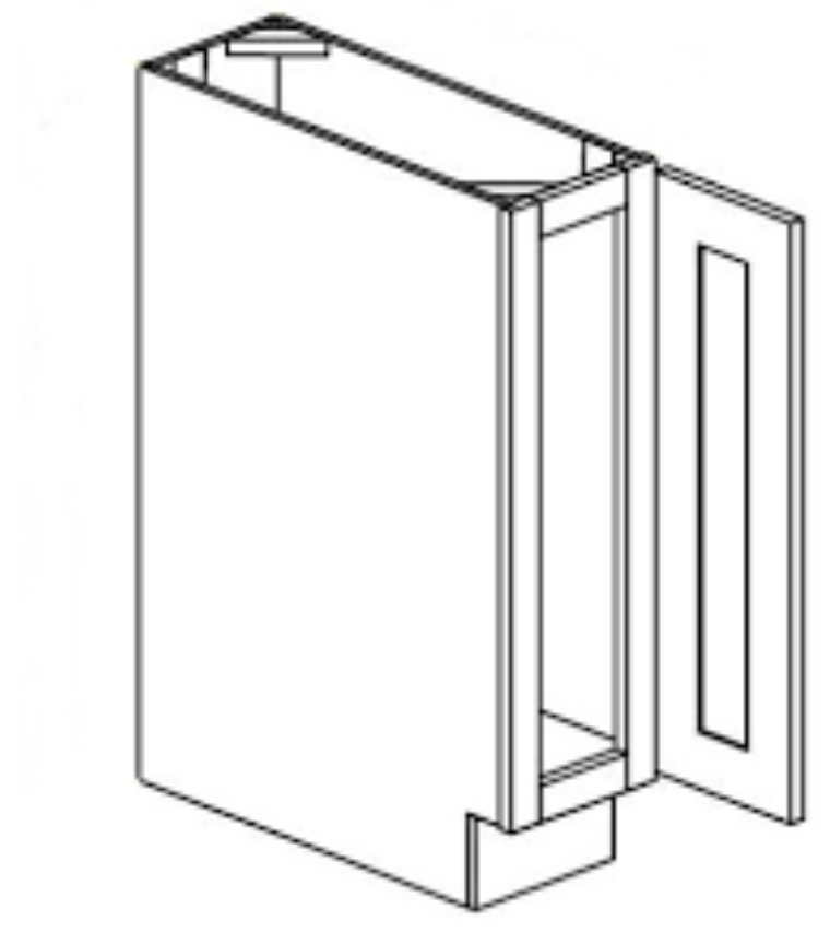 AW-FB12 Full Height Single Door Cabinets 12 Inch Base Cabinet | Ice White Shaker - image 3