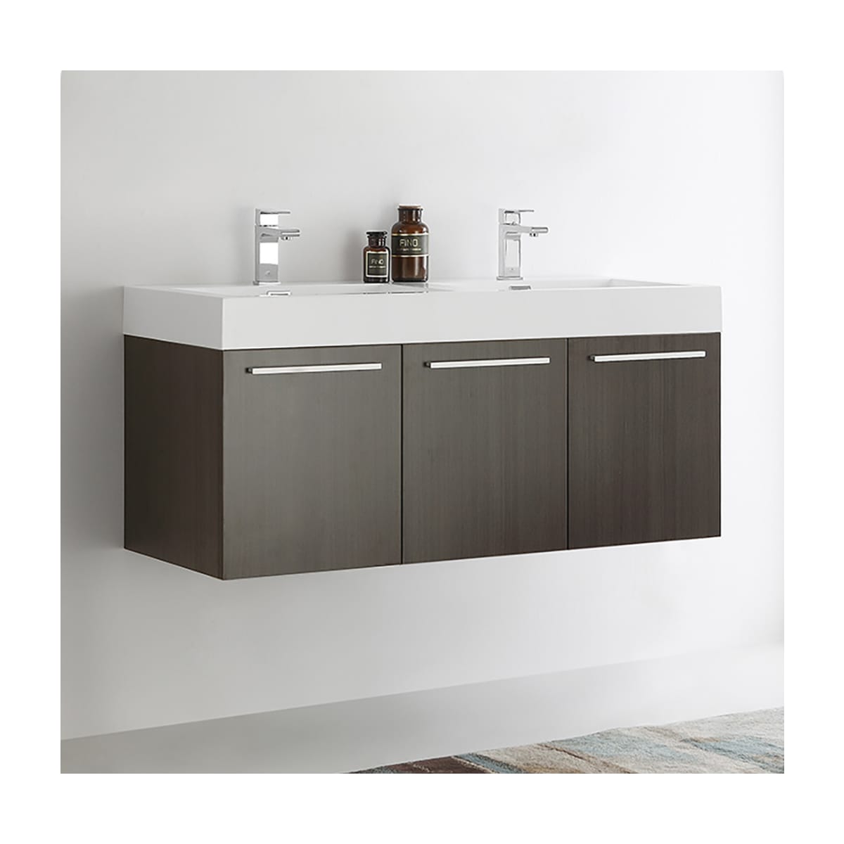 Vista 47" Single Wall Mounted Wood Vanity Cabinet Only - Less Vanity Top