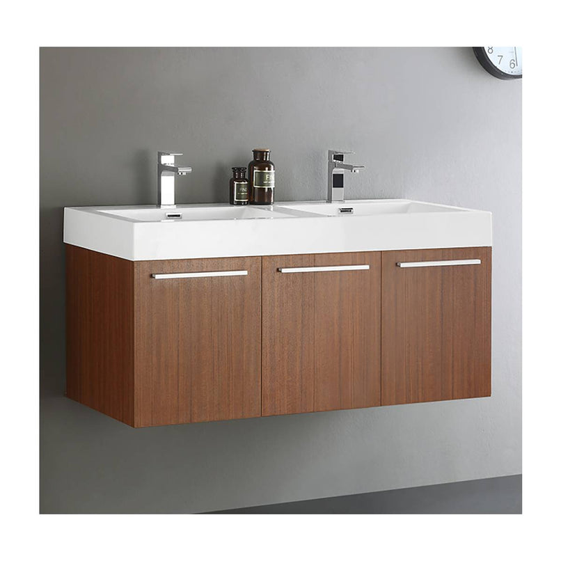 Vista 47" Single Wall Mounted Wood Vanity Cabinet Only - Less Vanity Top - image 8