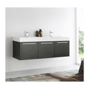 Vista 59" Double Wall Mounted Wood Vanity Cabinet Only - Less Vanity Top - image 7