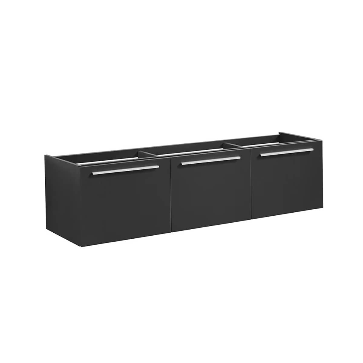 Vista 59" Double Wall Mounted Wood Vanity Cabinet Only - Less Vanity Top - image 1