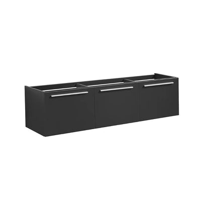 Vista 59" Double Wall Mounted Wood Vanity Cabinet Only - Less Vanity Top - image 1