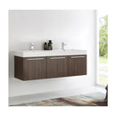 Vista 59" Double Wall Mounted Wood Vanity Cabinet Only - Less Vanity Top - image 10