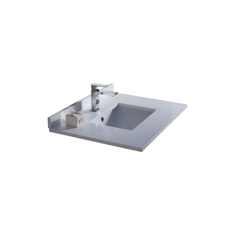 Oxford 30" Quartz Vanity Top with Undermount Sink and Backsplash - image 4