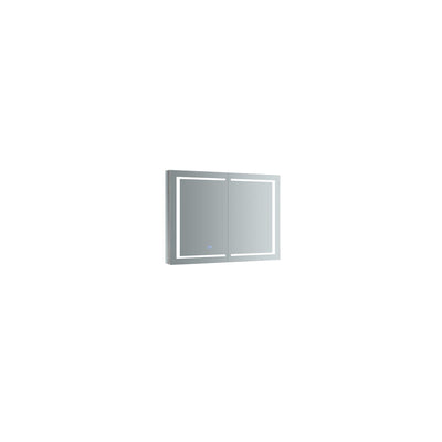 Spazio 48" x 36" Lighted Frameless Medicine Cabinet with 4 Shelves and Defogger - image 1