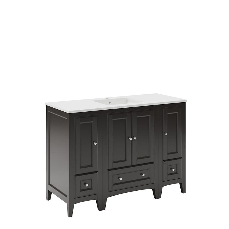 Oxford 48" Free Standing Single Basin Vanity Set with Cabinet and Quartz Vanity Top - image 10