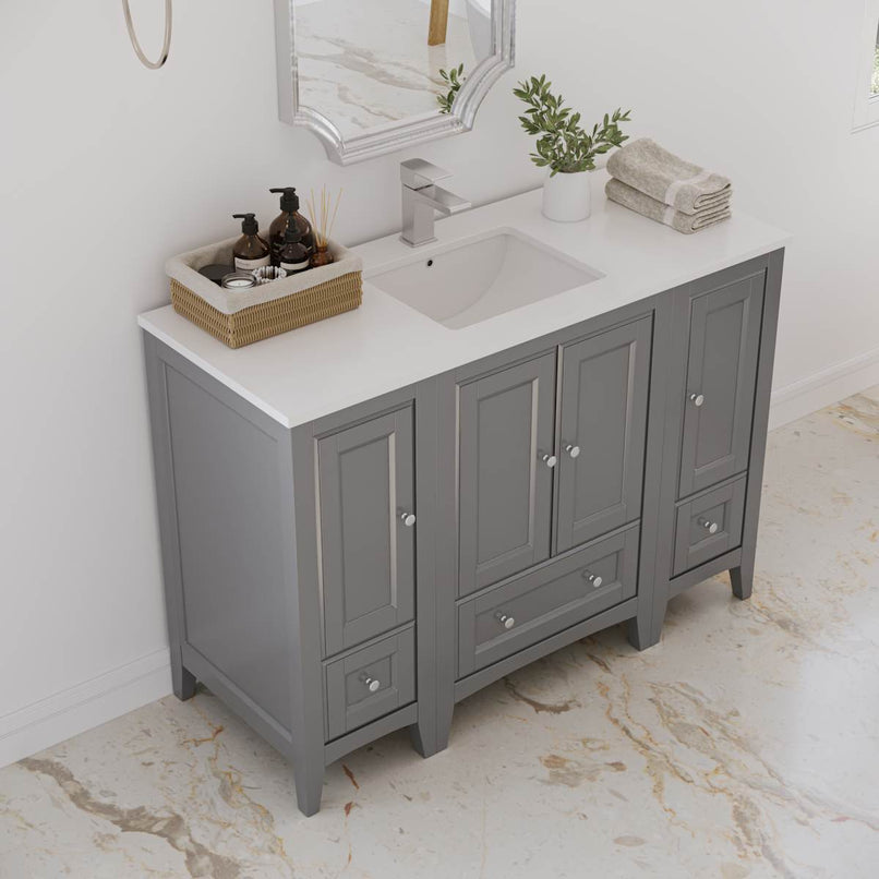 Oxford 48" Free Standing Single Basin Vanity Set with Cabinet and Quartz Vanity Top - image 16