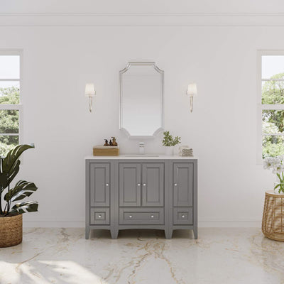 Oxford 48" Free Standing Single Basin Vanity Set with Cabinet and Quartz Vanity Top - image 1