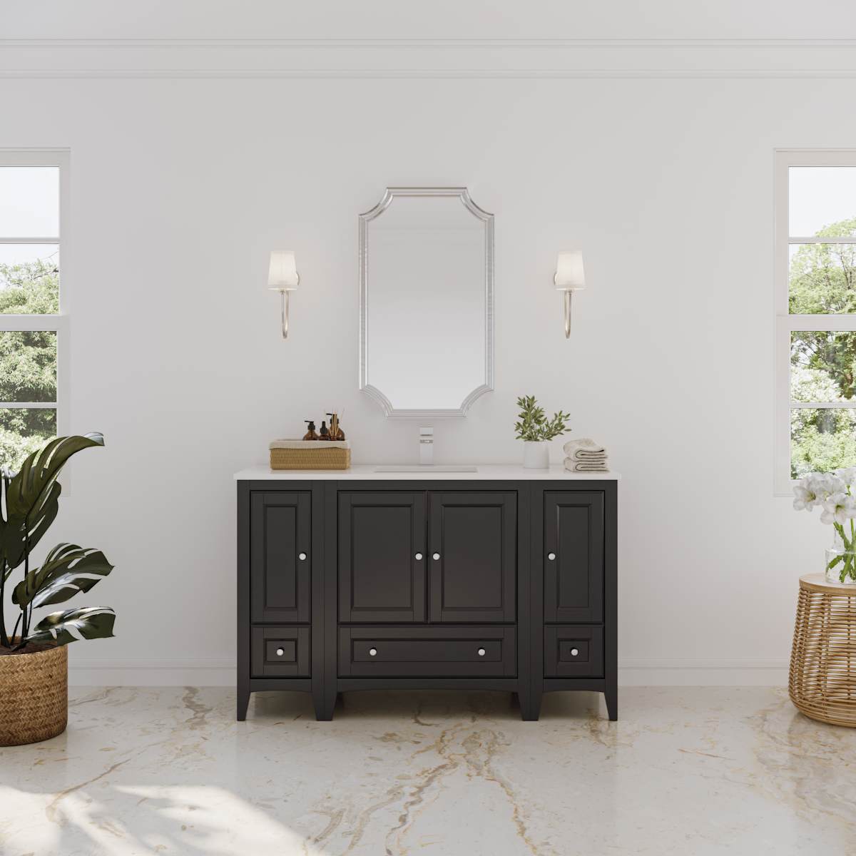 Oxford 54" Single Free Standing Vanity Cabinet - Less Vanity Top - image 15
