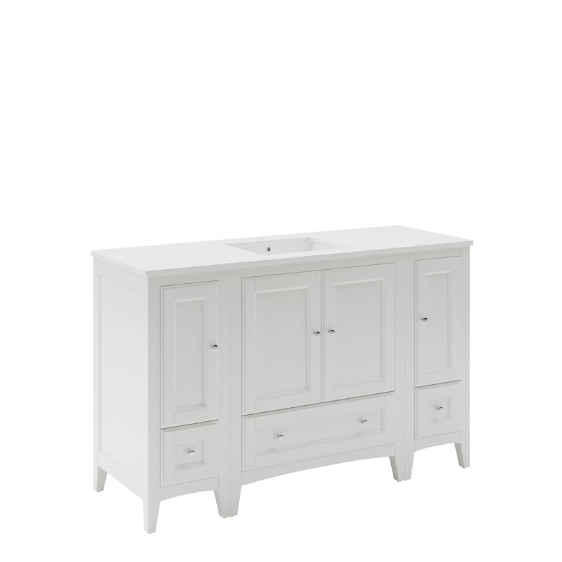 Oxford 54" Free Standing Single Basin Vanity Set with Cabinet and Quartz Vanity Top - image 2