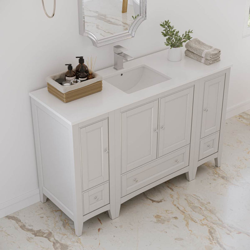Oxford 54" Free Standing Single Basin Vanity Set with Cabinet and Quartz Vanity Top - image 4