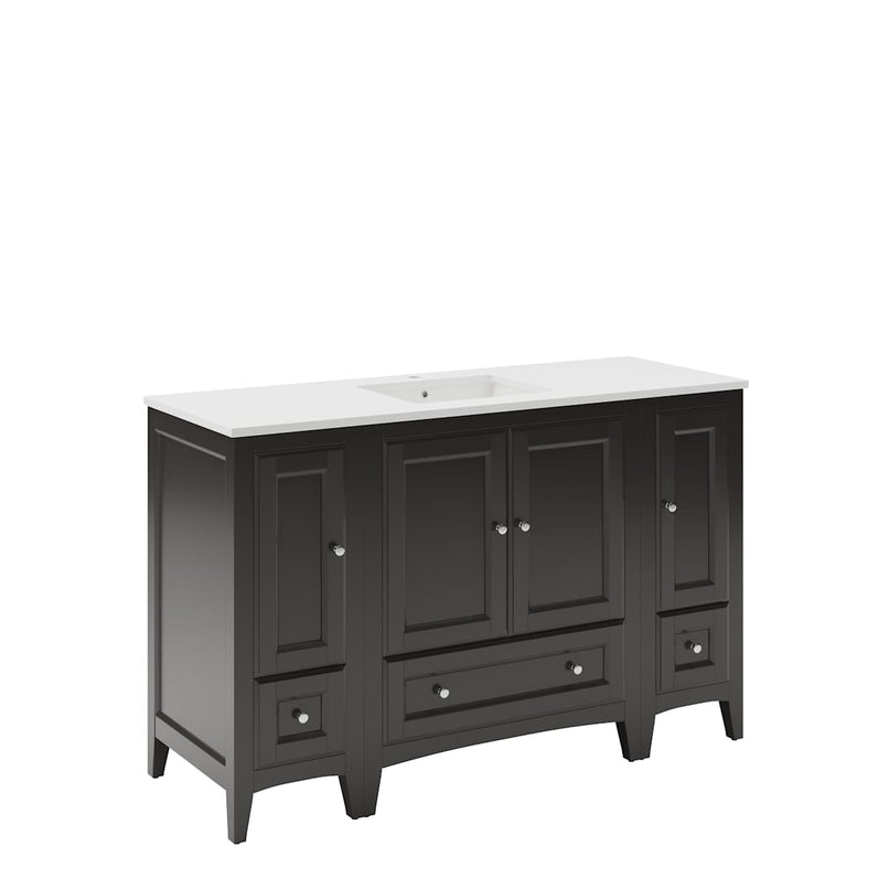 Oxford 54" Free Standing Single Basin Vanity Set with Cabinet and Quartz Vanity Top - image 10