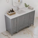 Oxford 54" Free Standing Single Basin Vanity Set with Cabinet and Quartz Vanity Top - image 16