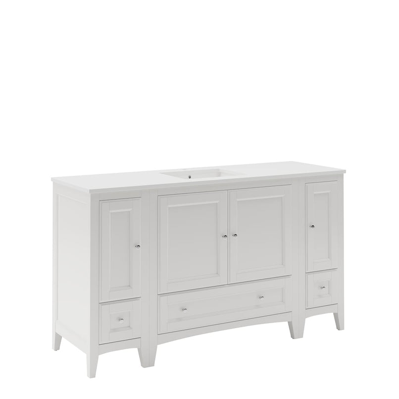Oxford 60" Free Standing Single Basin Vanity Set with Cabinet and Quartz Vanity Top - image 2