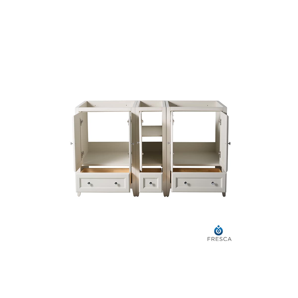 Oxford 60" Double Free Standing Vanity Cabinet - Less Vanity Top