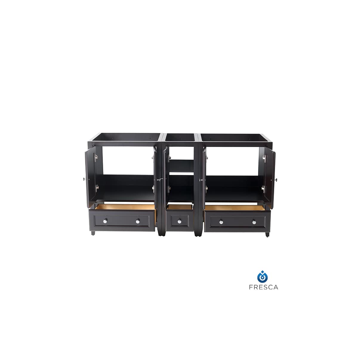 Oxford 60" Double Free Standing Vanity Cabinet - Less Vanity Top