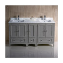 Oxford 60" Free Standing Double Basin Vanity Set with Cabinet and Quartz Vanity Top - image 9