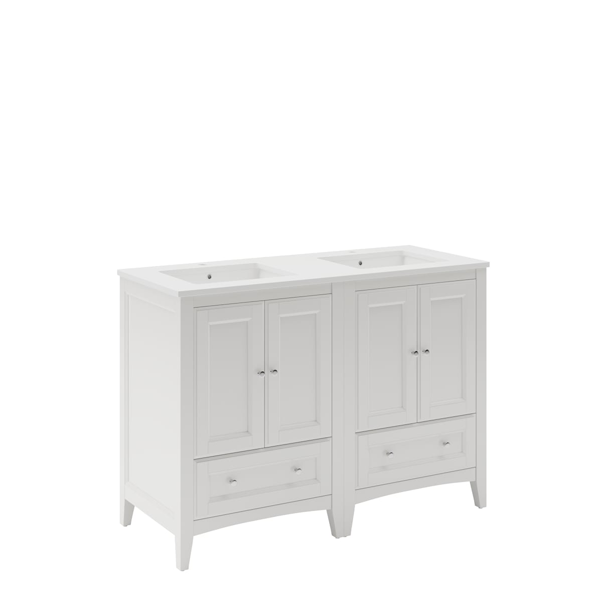Oxford 48" Free Standing Double Basin Vanity Set with Cabinet and Quartz Vanity Top
