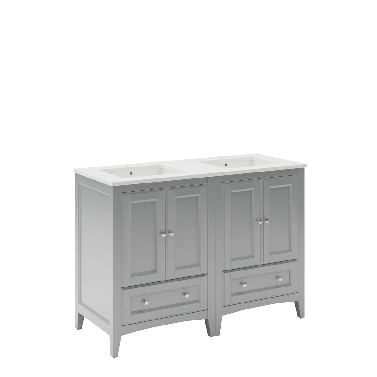 Oxford 48" Free Standing Double Basin Vanity Set with Cabinet and Quartz Vanity Top - image 14