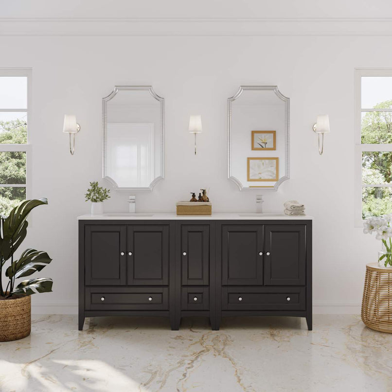 Oxford 72" Double Free Standing Vanity Cabinet - Less Vanity Top - image 14