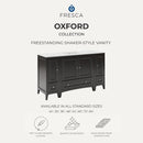 Oxford 72" Free Standing Double Basin Vanity Set with Cabinet and Quartz Vanity Top - image 6