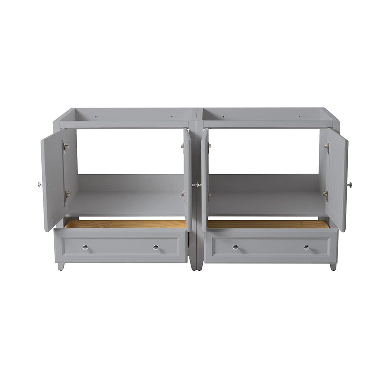 Oxford 60" Double Free Standing Vanity Cabinet - Less Vanity Top - image 3