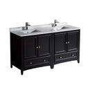 Oxford 60" Free Standing Double Basin Vanity Set with Cabinet and Quartz Vanity Top - image 1