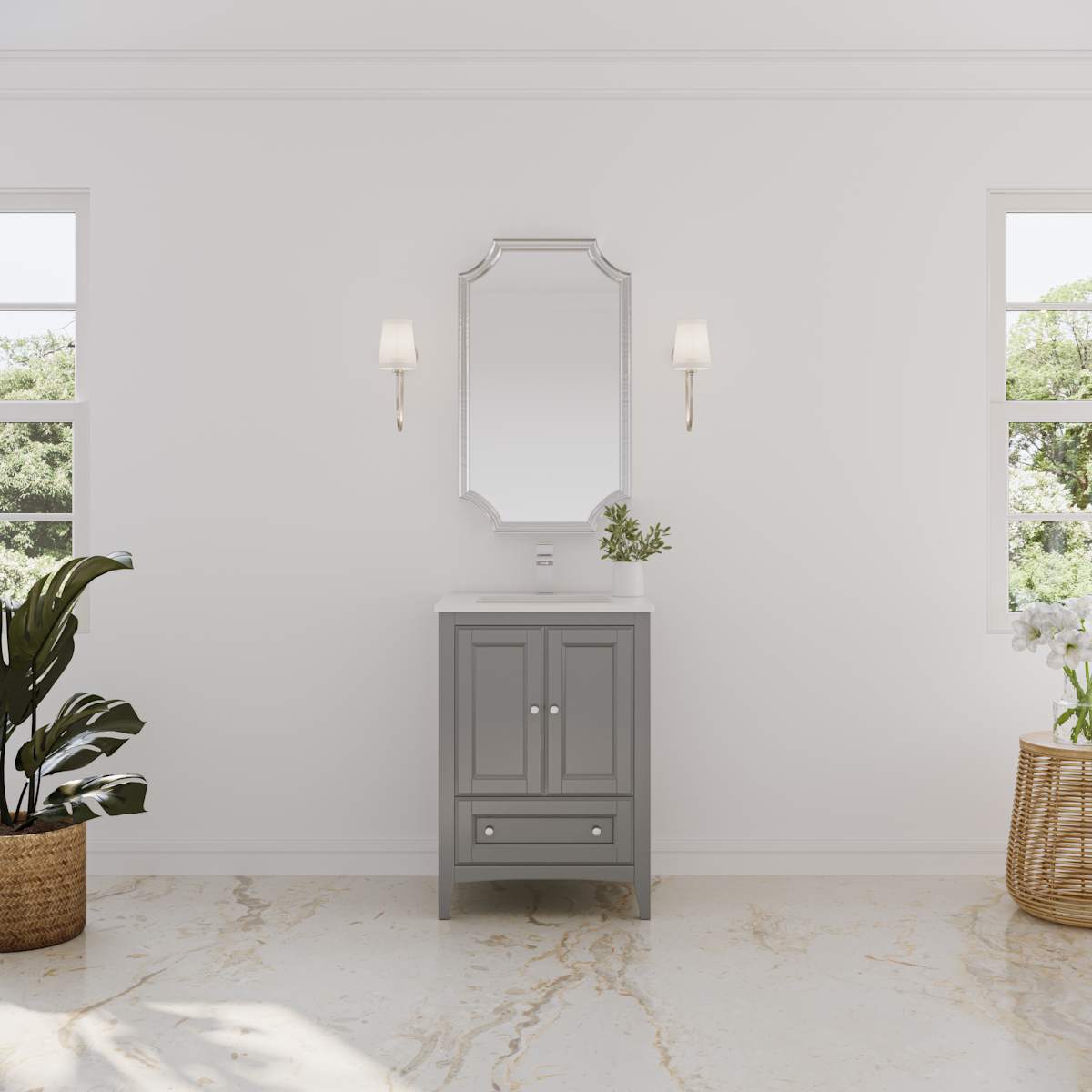 Oxford 24" Single Free Standing Vanity Cabinet - Less Vanity Top - image 19