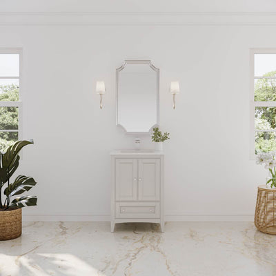 Oxford 24" Free Standing Single Basin Vanity Set with Cabinet and Quartz Vanity Top - image 1