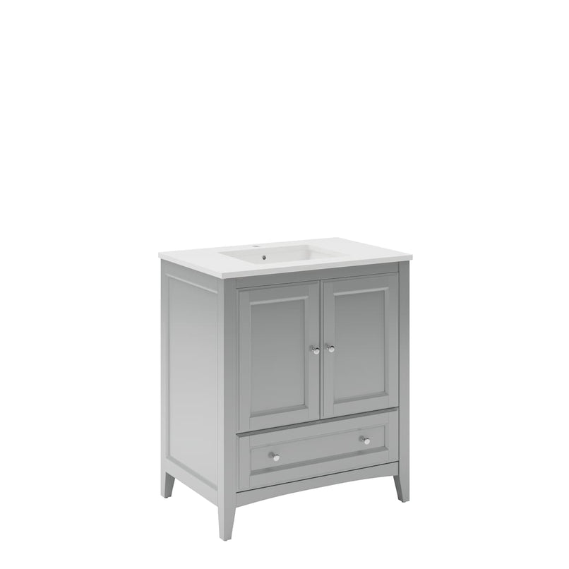 Oxford 30" Free Standing Single Basin Vanity Set with Cabinet and Quartz Vanity Top - image 14