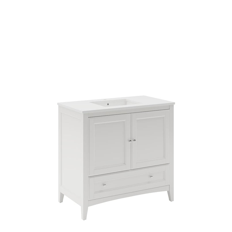 Oxford 36" Free Standing Single Basin Vanity Set with Cabinet and Quartz Vanity Top - image 2