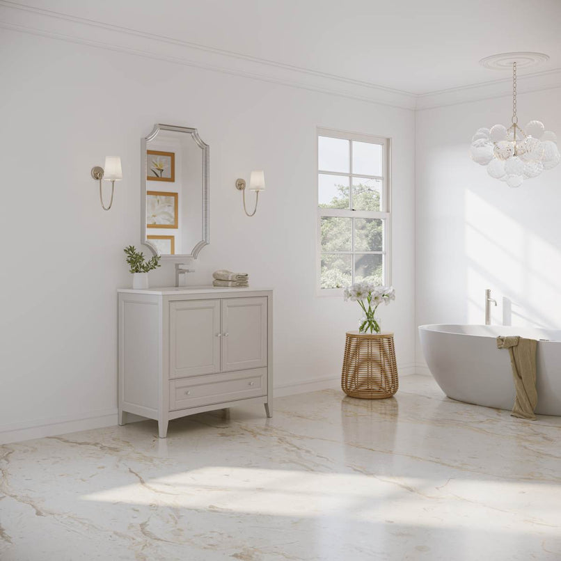 Oxford 36" Free Standing Single Basin Vanity Set with Cabinet and Quartz Vanity Top - image 5