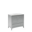 Oxford 36" Free Standing Single Basin Vanity Set with Cabinet and Quartz Vanity Top - image 14