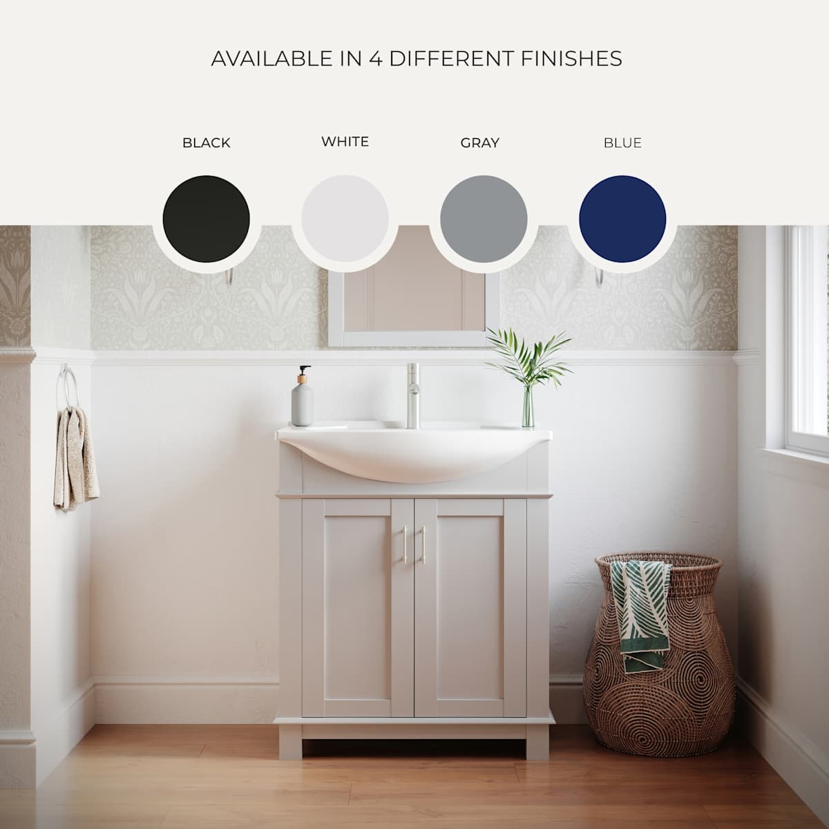 Hartford 30" Free Standing Single Basin Vanity Set with Cabinet and Ceramic Vanity Top
